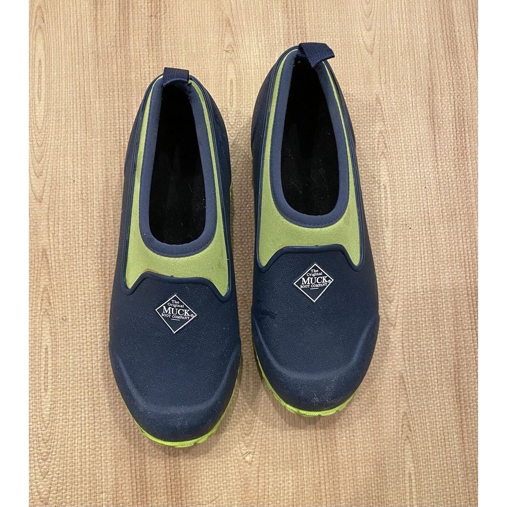Muck Boot Women Size 5 Muckster‎ II Low Waterproof Rain Shoes Slip On Blue